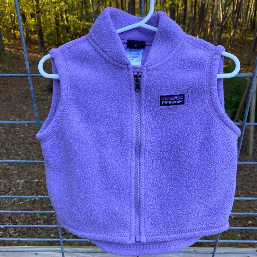 Patagonia Lavender Fleece Vest - 6 months